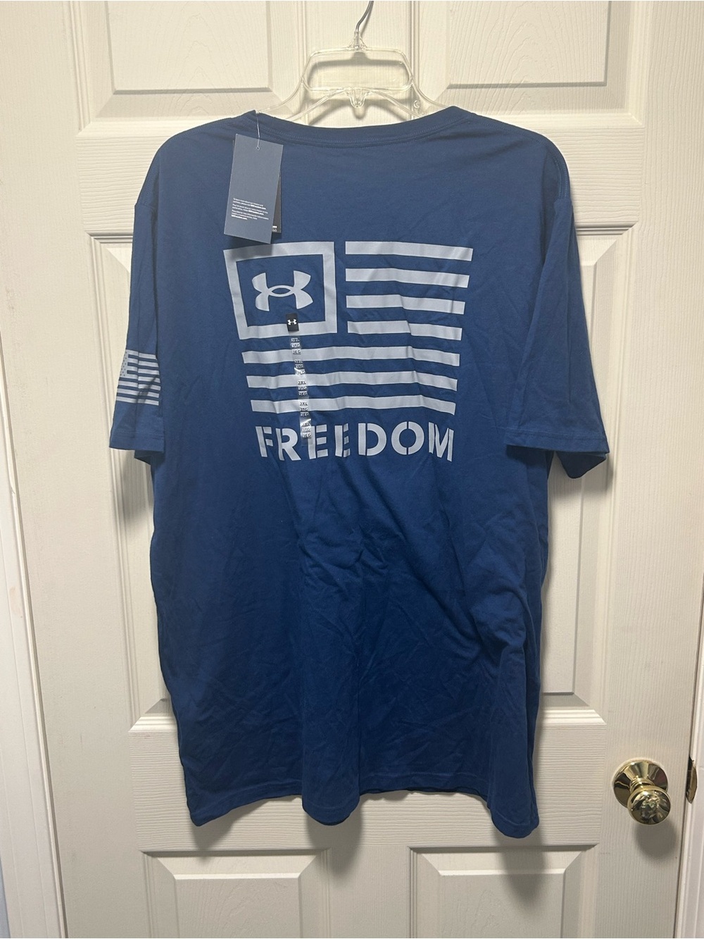 Under Armour Freedom Loose T-Shirt Athletic UA Gym US Flag Mens 3XL Patriot Run